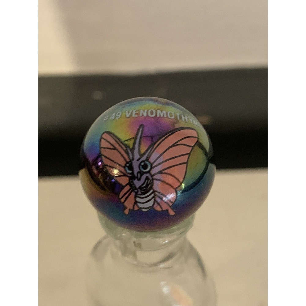 Glass Vintage Pokemon Marbles #49 Venomoth‎ Holo